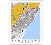 Madrid World City Colour Map Canvas Art Painting New York London Paris Poster and Print Wall Art Picture for Home Decoration