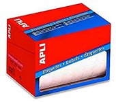 Apli rollo 600 etiquetas 34x67mm para precios escritura manual cantos romos blanco