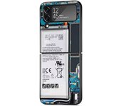 Black PC Hard Case For Samsung Galaxy Z Flip 4 3 5G Funda ZFlip4 Luxury Shockproof Back Phone Coque Retro Cassette