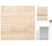 Tabla de Madera para tejer en crochet, Tapete para tejer en crochet con Varillas para tejer en crochet