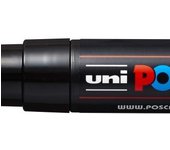 Posca pc-7m marcador de pintura - punta de bala 4.5-5.5mm - tinta base al agua - resistente a la luz - color negro (6 uds)