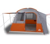 vidaXL Tienda de campaña de coche 4 personas impermeable gris-naranja