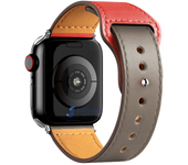 Leather Bracelet Strap For Apple Watch Ultra 2 44mm 49mm 41mm 45mm 40mm 38mm 42mm Buesiness Band Iwatch Series 8 7 6 5 4 SE 3