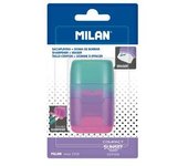 MILAN Afilaborra Compact Sunset Lila-Rosa MILAN - Goma y Sacapuntas Doble - 64179 Goma y sacapuntas doble Papelería y Complementos para Oficina y Escuela Material Escuela