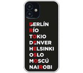 Funda compatible con iPhone 12 Mini - Profesor Rojo Fondo Negro
