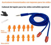 Labor Protection Noise Reduction Earphone Removable Earplug Head Optional for Work,Construction Site,Production Line,Noisy Place