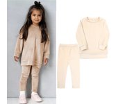 Autumn Little Girls Golden Velvet Tracksuit 2 Pcs Set Boys Clothes Coat+Pants Hoodies Outfits Suit