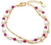 Pulsera Luxenter  de Perla Blanca acabada en oro amarillo de 18K - Zawind