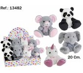 PELUCHES ANIMALES PIES GRANDE 20 CM SURTIDOS 1 UNIDAD DE ARTESANIA BEATRIZ