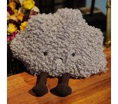 Jelly Cat 25cm Sad Clouds 14cm Pendant 24cm Gray Clouds Package Doll Companion Ornaments Pet Toys Interactive Gifts