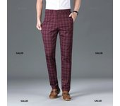 Brand Clothing All Seasons High Quality Plaid Pants Men Classic Business Cotton Casual Full Length Formal Long Trousers Male