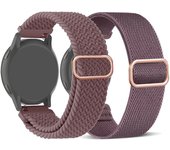 2Pack 18/20/mm Nylon Elastic Strap Braided Loop For Garmin Venu/forerunner245 Stretchy Wristband for Samsung Watch/Huawei Watch
