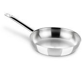 BRA Profesional - Sartén 24 cm en Acero Inoxidable con Triple Fondo Difusor. Apta Inducción