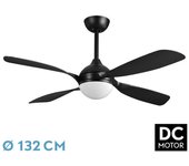 FABRILAMP Ventilador DC Livorno 30W 3250lm Negro 132D 4 Aspas 3000K-4500K-6000K