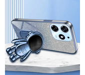 Luxury Plating Astronaut Holder Case For Infinix HOT 10 12 20 Play Smart 7 8 6 TECNO SPARK 10pro 10C Go 2020 Silicone Soft Cover