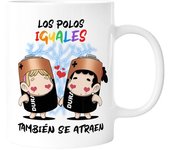 LOVELY TAZA LOS POLOS OPUESTOS TAMBIEN SE ATRAEN CAJA:2 unidades  LOVELY STORY
