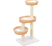 Rascador para Gatos con Poste de Sisal Madera Natural de Salsa