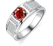 Real 1.0 Carat Moissanite Ring For Men Pure Solid 18K White Gold Rings D Color Diamond Engagement Wedding Ring Jewelry Gift