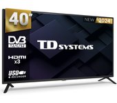 Televisor 40 Pulgadas Full HD No Smart TV, USB Grabador reproductor, Sintonizador digital DVB-T2/C/S2 - TD Systems PRIME40C19F