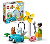 LEGO 10985 DUPLO Town Aerogenerador y choche eléctrico de juguete edad +2 años 23L10985
