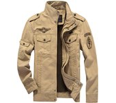 FGKKS 2023 Military Loose Men's Jacket New Autumn Casual Cotton Workwear Jacket High-Quality Design Bomber Jackets Male
