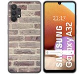 Tumundosmartphone Funda Gel Tpu para Samsung Galaxy A32 4G diseño Ladrillo 01 Dibujos