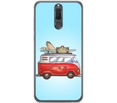 Tumundosmartphone Funda Gel Tpu para Huawei Mate 10 Lite Diseño Furgoneta Dibujos