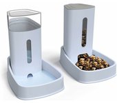 Dispensador Automático de Comida y Agua 3.8L (2 Piezas), Alimentador y Beber para Gatos/Perros
