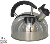 Maxia Market Tetera Pava con Silbato Acero Inoxidable para Cocinas Vitrocerámica Gas Eléctrica E Inducción
