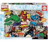 Educa - Puzzle de 1000 Piezas para Adultos | Marvel Comics. Incluye Pegamento Fix Puzzle. A Partir de 14 años