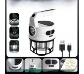 Multifunctional Portable Camping Light Solar And USB Charging LED Flashlight Stepless Dimmable Outdoor Camping Hanging Tent Lamp