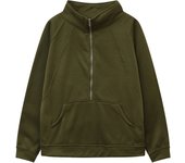 2023 Autumn/Winter European and American Cross Border Women's Wear New Half Zipper Short Stand Up Collar Plush Solid Color Sweat