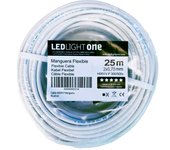 Led Light One Cable H05VV-F Conductor 2x0,75mm 25m (Blanco) Tensión de servicio: 500v Temperatura máxima de trabajo 70º.Cables para instalaciones fijas y móviles en locales domésticos y oficinas.