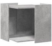 Mueble Arenero de Gatos Madera gris Hormigón 53x53x51 cm