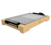 Cecotec 3091 Tasty&Grill 2000 Bamboo MixStone. Plancha de asar eléctrica de 2000 W Estructura Bambú Termostato regulable Superficie mixta Grill y plancha Revestimiento RockStone Apta lavavajillas