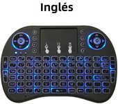 I8 Mini Wireless Keyboard 7 Color Backlit Russian French Spanish Portuguese Arabic 2.4G Air Mouse Remote for Android TV Box PC