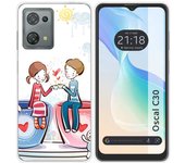 Funda Silicona para Blackview Oscal C30 / C30 Pro diseño Café Dibujos