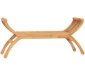 vidaXL Banco de jardín de madera maciza de teca 120 cm