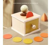Montessori Infant Puzzle Box Toys Exercise Hand-eye Coordination Permanent Box Round Rectangular Box Baby Toys Grasping Toy