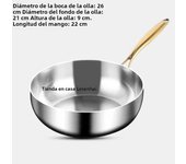 316 Stainless Steel Frying Pan Deepened Wok Non-Stick Skillets Steak Gas Stove Induction Cooker Universal Pan Kitchen Cookware