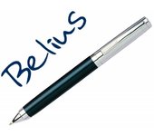 Bolígrafo Belius Frankfurt Metálico Sin Capuchón con Gancho - Tinta Azul