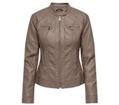 Only mod. 15081400 Chaqueta polipiel con cremallera