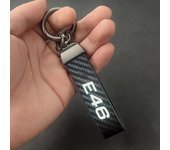 Luxury Women Men Key Chain Carbon Leather Car Keychain For E90 E46 E87 E30 E60 E39 Keychain With Logo Keychain Accessories
