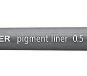 Staedtler pigment liner 308 rotulador calibrado - trazo 0.5mm - secado rapido - color negro (10 uds)