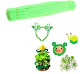 1000/100Pcs 30cm Green Pipe Cleaners Chenille Stem Solid Color Pipe Cleaners Set for Pipe Cleaners DIY Arts Crafts Decorations