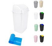 JARDIN202 - Cubo de Basura con Tapadera Basculante - 30/50 Litros - Ideal para Hogar y Oficina