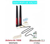 10DBi Antenna M.2 Desktop Kit For WiFi 6E AX210 WiFi 6 AX200 7265NGW Wireless Card Bluetooth 2 In 1 Network Adapter For PC