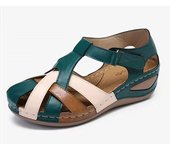 Women Sandals Soft Boottom Low Heels Summer Shoes For Women Mix Color Heeled Sandals Summer Women's Shoes Heel Footwear Female