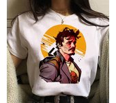 Anime Pedro Pascal Graphic Print T Shirt Fashion Streetwear Casual Crew Neck Short Sleeve Plus Size T Shirt Women