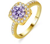 JoyceJelly 22 choices Sterling Silver 925 Rings With 1CT Colorful Moissanite Ring Plated 14K Gold Luxury Jewelry For Engagement